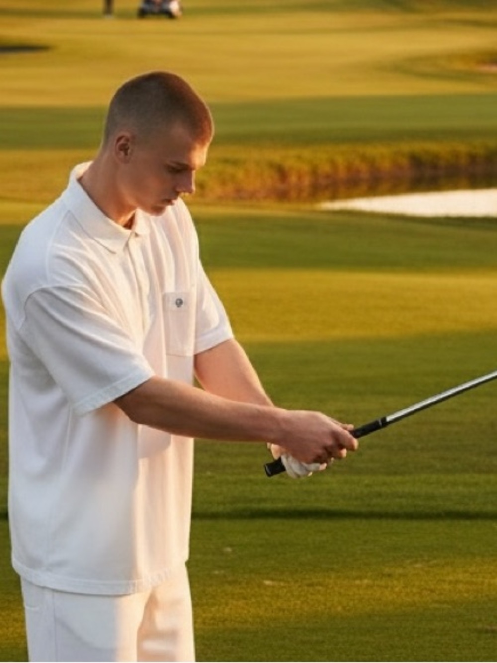 Peter Millar Mountainside Collection White Cotton Polo Shirt - Size L